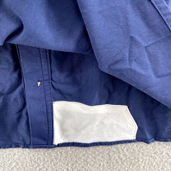 Poncho Shirt Men's XL Navy Vented Fishing Performance Gorpcore Camping Workwear - Picture 9 of 11